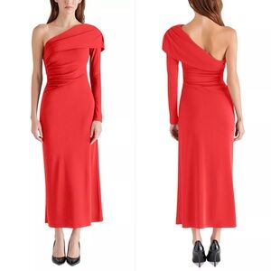 NWOT | Steve Madden | York Asymmetric-Neck One-Shoulder Dress in Red | Sz XL